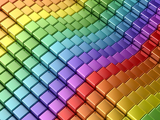 Image showing Colorful rainbow lines