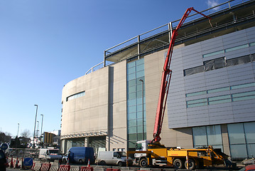 Image showing cement being pumped into new building