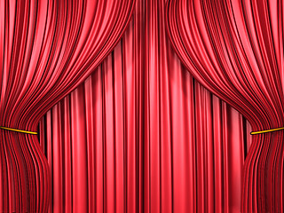Image showing Red curtain composition