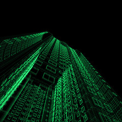 Image showing Blueprint in green glow colors