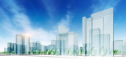 Image showing Abstract city