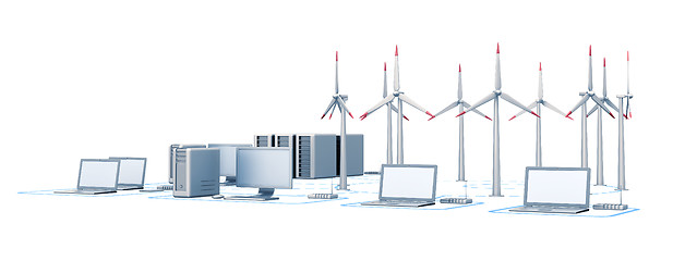 Image showing Wind energy and network