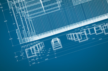 Image showing Abstract blueprint