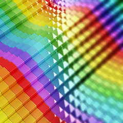 Image showing Colorful rainbow lines