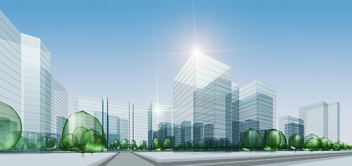 Image showing Abstract city