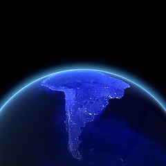Image showing South America 3d render