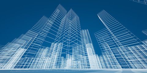 Image showing Modern skyscrapers concept