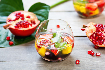 Image showing Mango and Pomegranate sangria