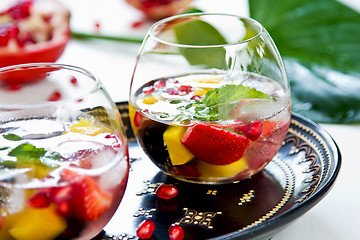 Image showing Mango and Pomegranate sangria