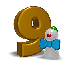 Image showing number nine and clown