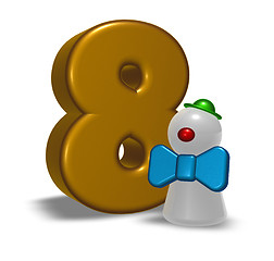 Image showing number eight and clown