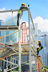 Image showing Singapore workers