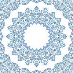 Image showing Abstract blue pattern on white