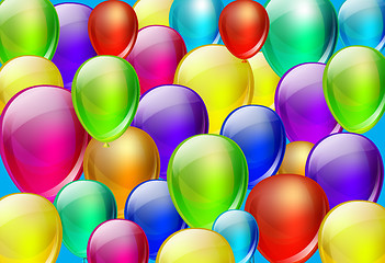 Image showing background with color balloons 