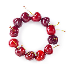 Image showing fresh red cherries