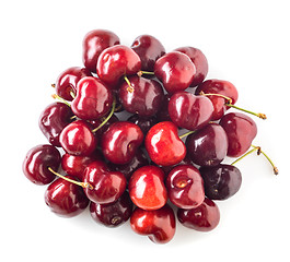 Image showing fresh red cherries