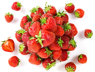 Image showing fresh red strawberries