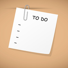 Image showing to do list