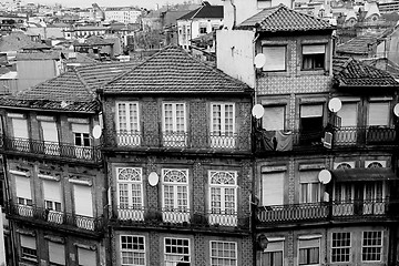 Image showing Portugal. Porto city in black and white 