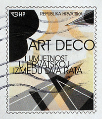 Image showing Stamp printed in Croatia shows Exhibition of Art Deco in Zagreb