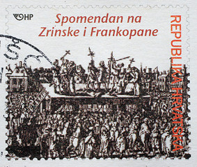 Image showing Memorial stamp dedicated to the Zrinski and Frankopan