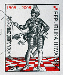 Image showing Memorial stamp dedicated to the Nikola Subic Zrinski