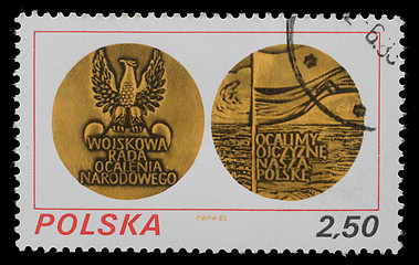 Image showing Stamp printed in Poland