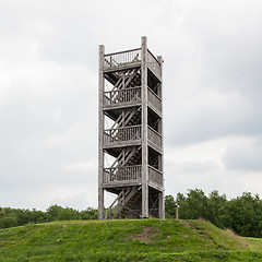 Image showing View-tower with a grey sky