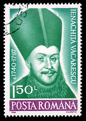 Image showing Stamp printed in Romania, shows portrait of Ienachita Vacarescu