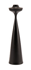 Image showing black vintage curvy candle stick isolated white 