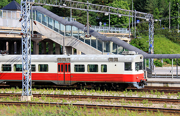 Image showing Passenger Train at Railway Station