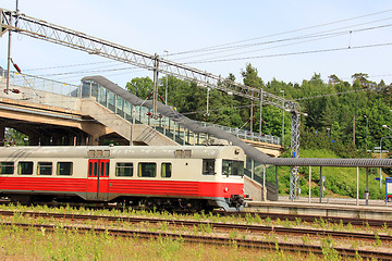 Image showing Commuter Train at a Railway Station