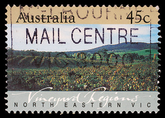 Image showing Stamp printed in AUSTRALIA shows the North Eastern Vic, Vineyard Regions