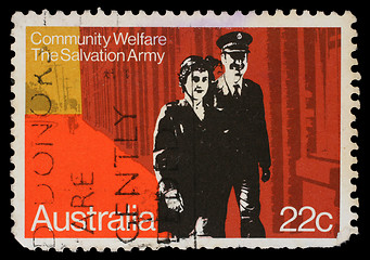 Image showing Stamp printed in Australia honoring Community Welfare, Salvation Army