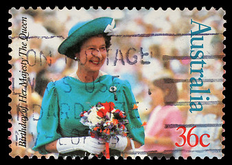 Image showing Stamp printed by Australia, shows Queen Elizabeth II