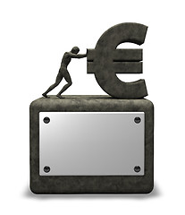 Image showing stone euro symbol