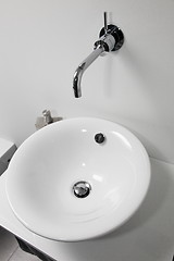 Image showing Modern handbasin and tap