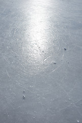 Image showing Sun reflection on the surface of an ice rink