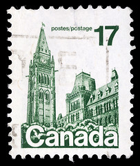 Image showing Stamp printed in Canada shows Parliament Buildings in Ottaw