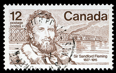Image showing Stamp printed in Canada shows Sir Sandford Fleming