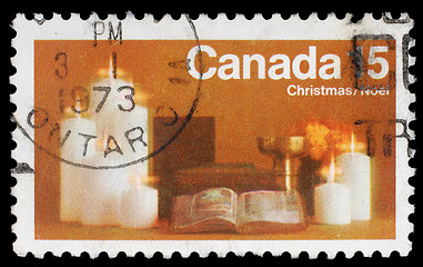 Image showing Christmas stamp printed by Canada