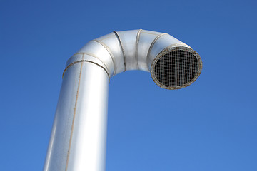 Image showing Shiny metal ventilation pipe