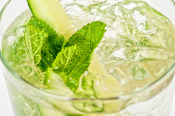 Image showing cocktail with cucumber