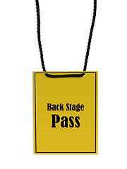 Image showing Backstage pass