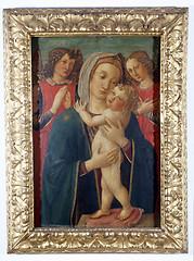 Image showing Madonna with Child and two angels