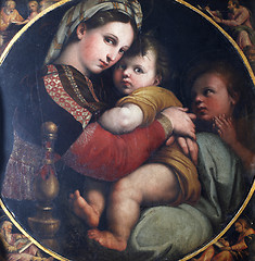 Image showing Madonna with Child and Saint John the Evangelist