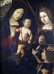 Image showing Madonna and Child, St. Catherine and the donor