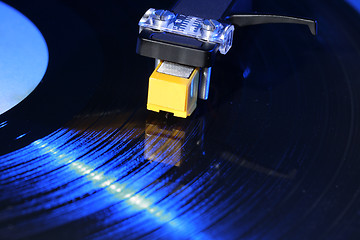 Image showing Vinyl record deck cartridge and stylus