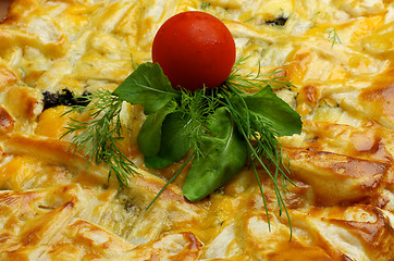 Image showing Cheese and Greens Pie