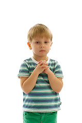 Image showing Little Boy Prayed